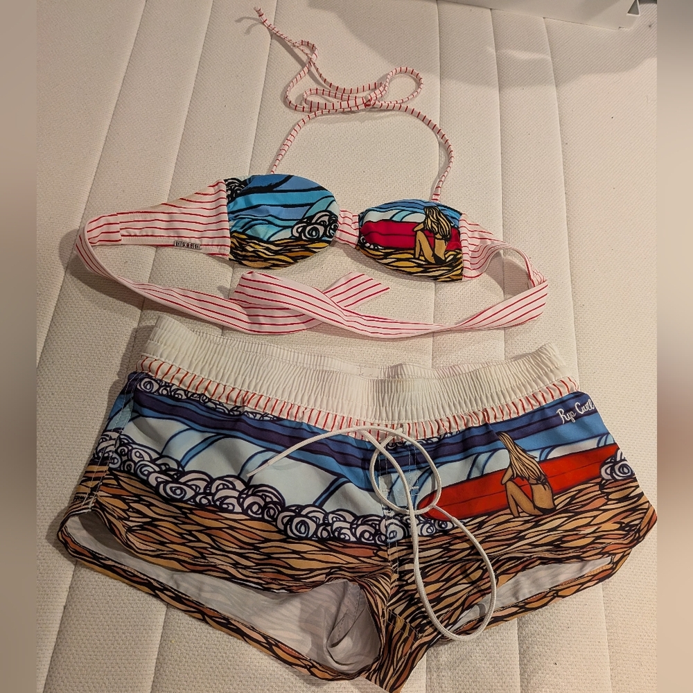 Rip Curl X Heather Brown Surf Artist Swim Set.